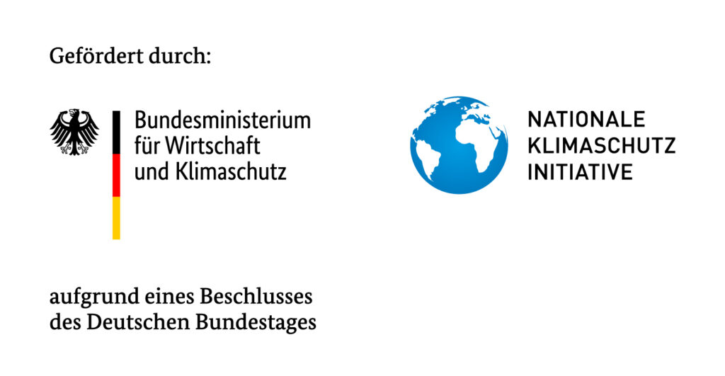 Logos des "Bundesministeriums für Wirtschaft und Klimaschutz" und der "Nationalen Klimaschutzinitiative".